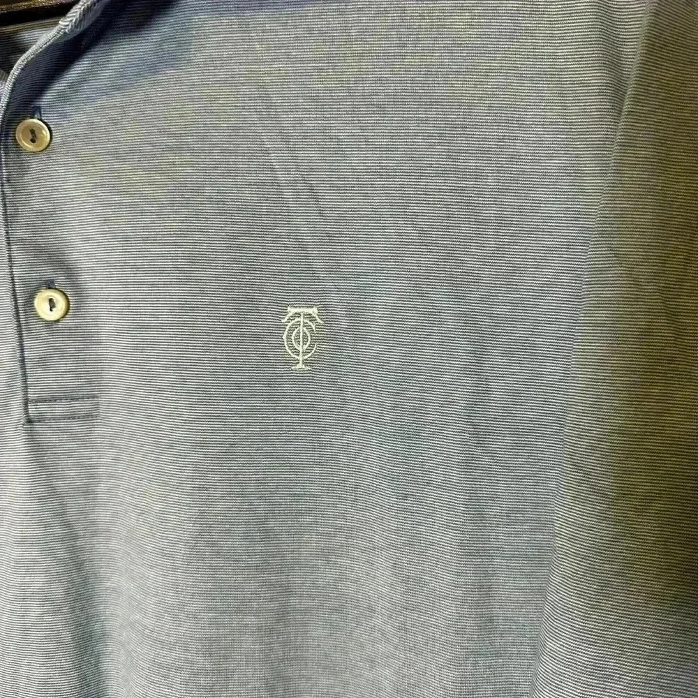 Peter Millar Blue Cotton Polo - Large - Picture 3 of 5